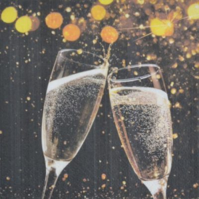 Lot de 20 serviettes en papier 'New Year'  (33x33cm)