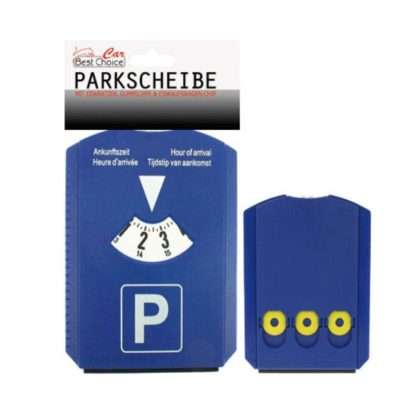 Disque de stationnement avec grattoir
